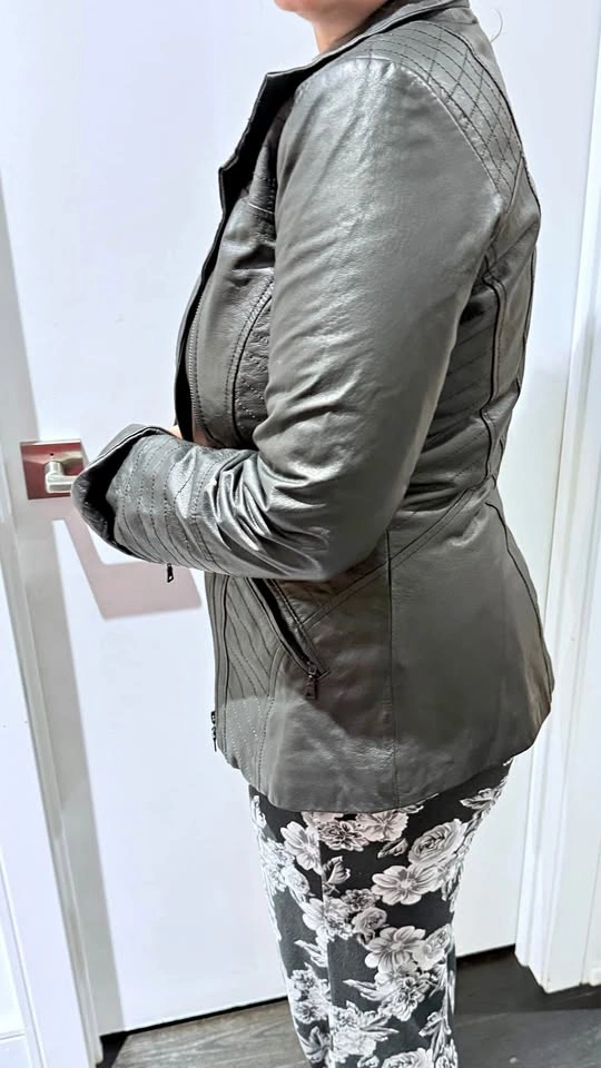 Danier Black Leather Jacket 3XS