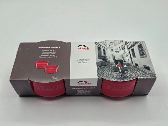 Staub Ceramic Ramekin Set (2) - Red - New - photo 2