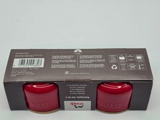 Staub Ceramic Ramekin Set (2) - Red - New - photo 4