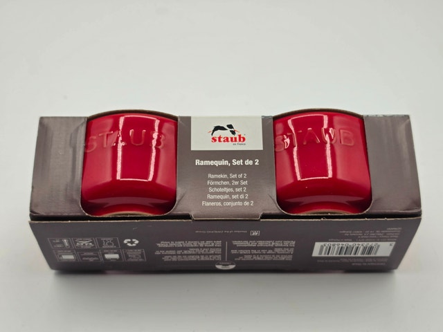 Staub Ceramic Ramekin Set (2) - Red - New - photo 5