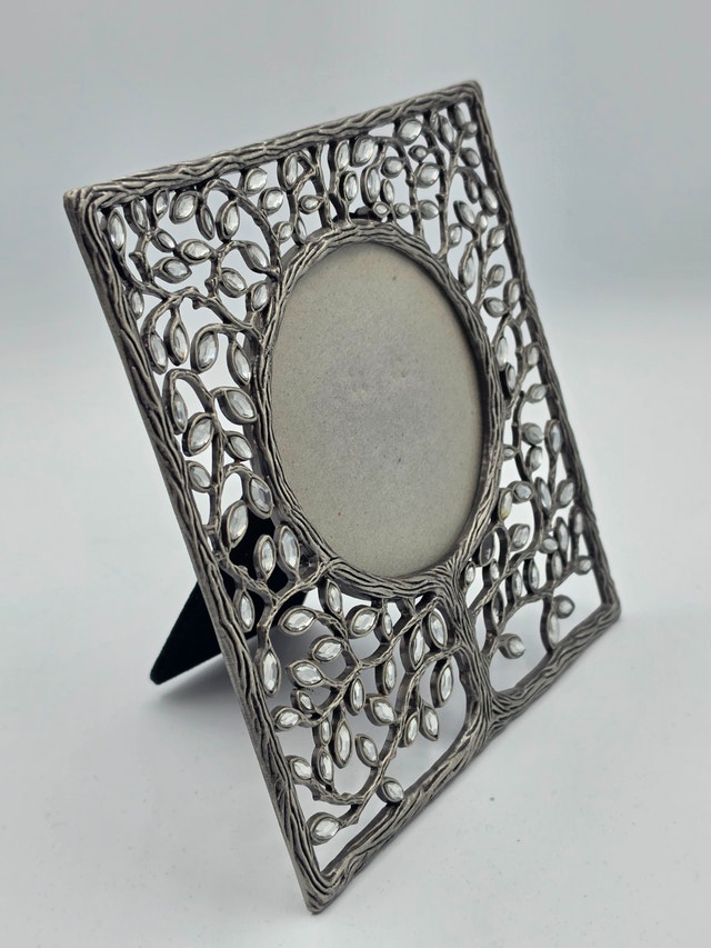 Decorative Tree of Life Metal Photo Frame – 6.75"