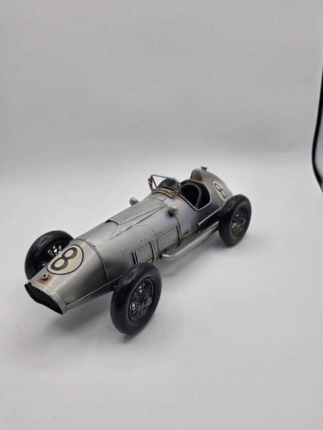 Vintage Style Metal Race Car Model – Decorative Collectible