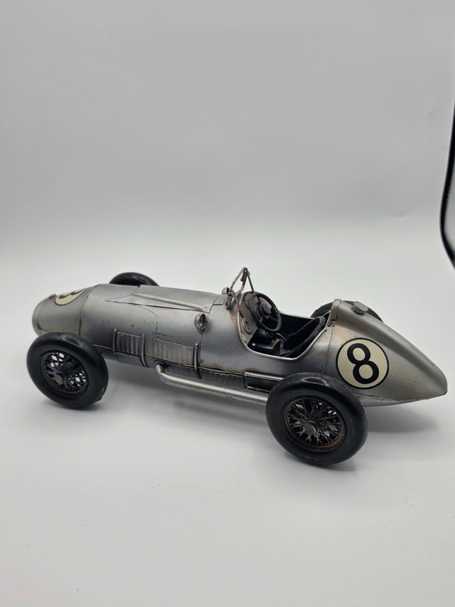 Vintage Style Metal Race Car Model – Decorative Collectible - photo 2