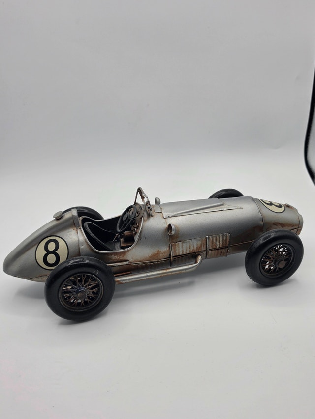 Vintage Style Metal Race Car Model – Decorative Collectible - photo 4