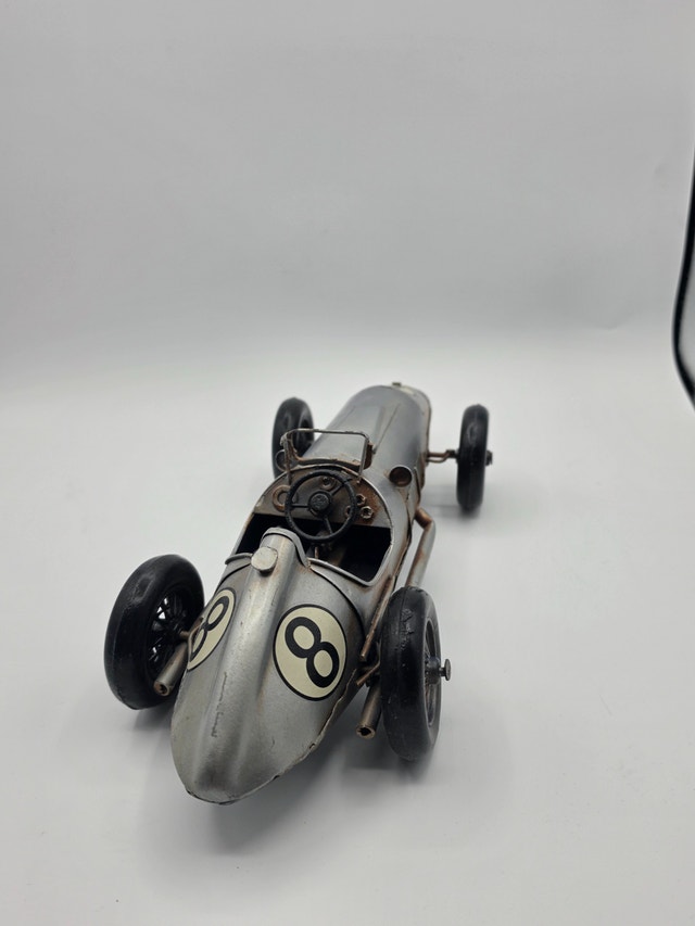 Vintage Style Metal Race Car Model – Decorative Collectible - photo 5