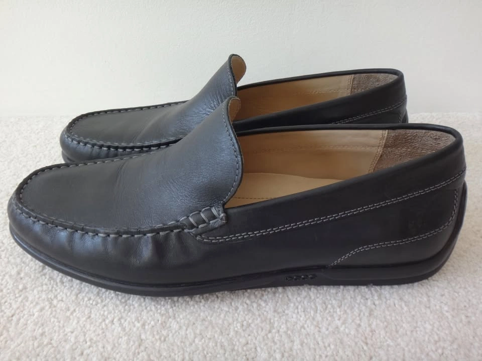 ✅👍🆕Ecco Men's 10/43 Xtra Width Leather Slip-on Loafers + Insoles - photo 5