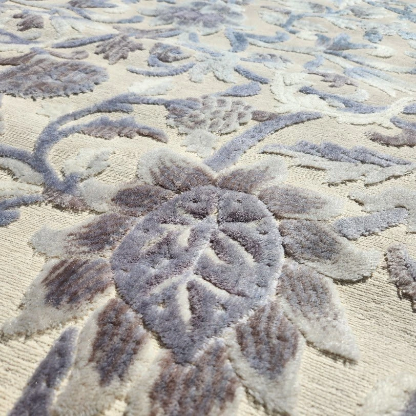 Nourison Graphic Illusions Ivory Purple Floral Rug, 5x7 - photo 2