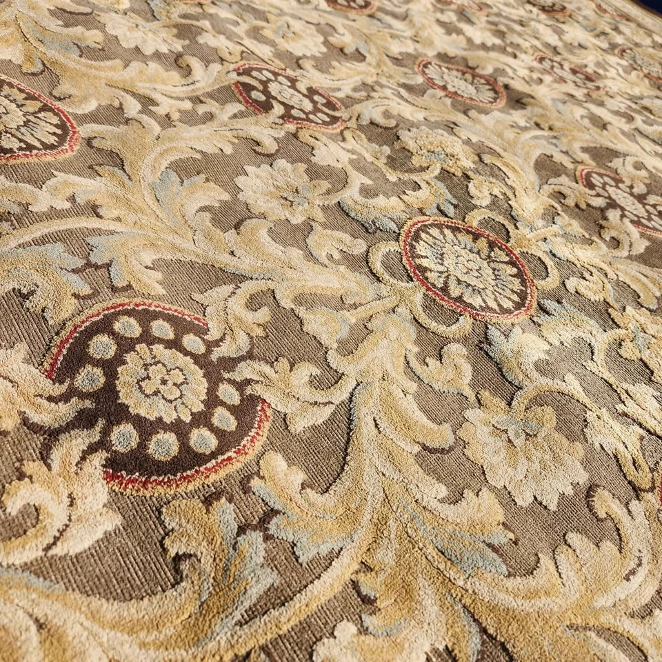 Traditional Floral Medallion Wool Area Rug 5x8 (62"x90") Tan/Bei - photo 2
