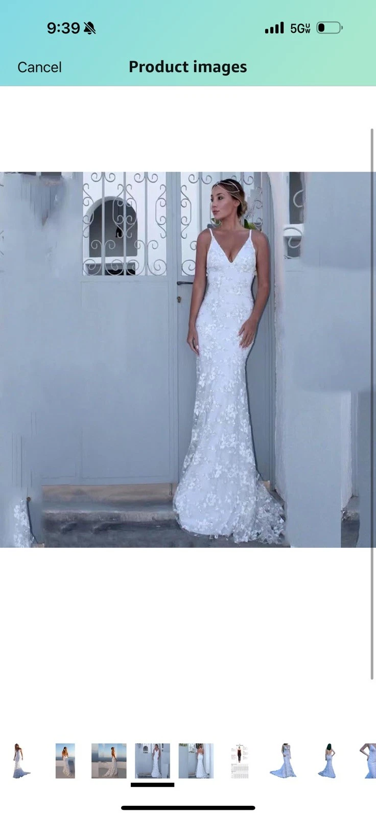 Sexy Mermaid Wedding Dresses V-Neck Backless Lace Appliques Beac - photo 4