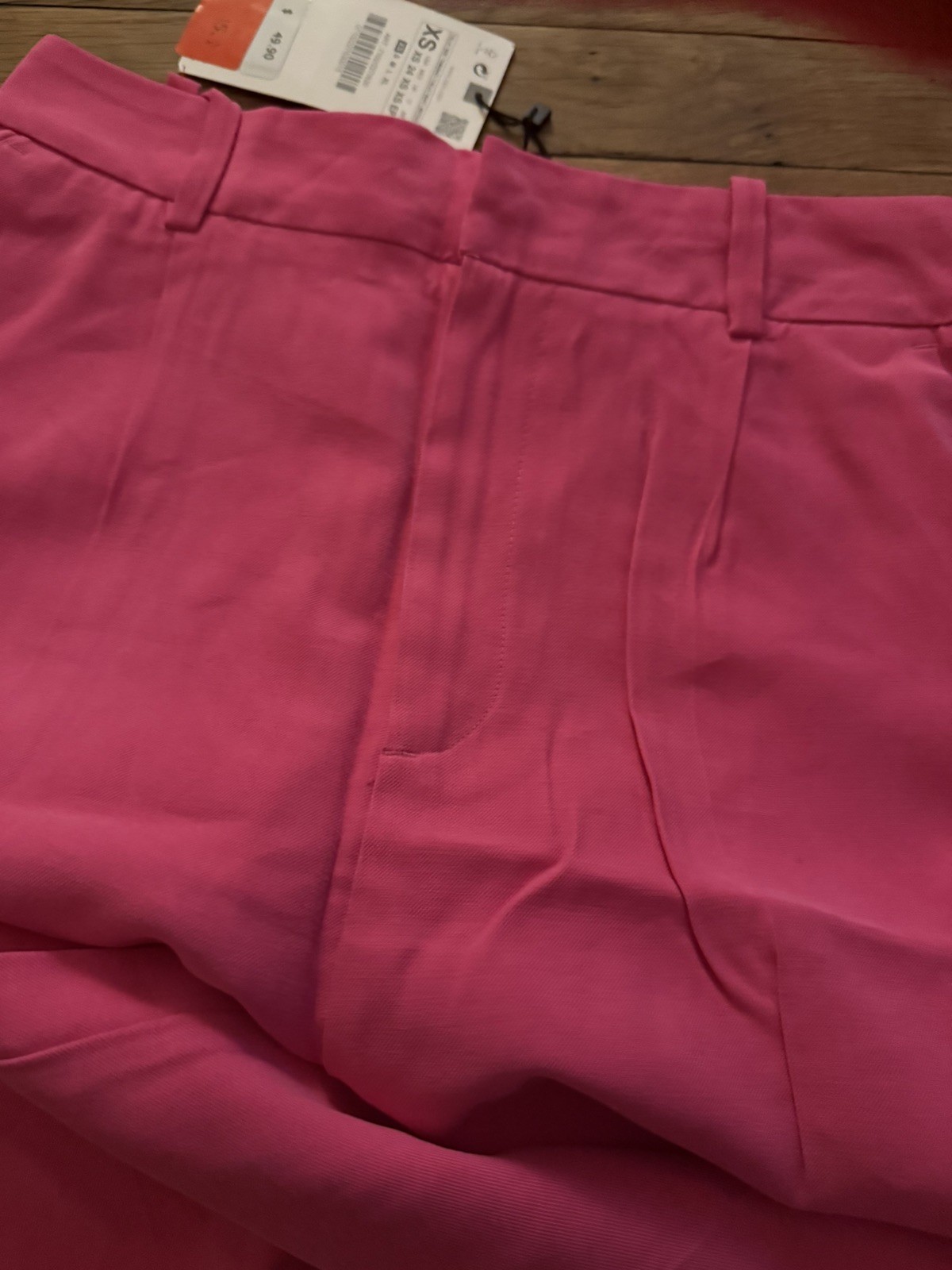 Zara High-Waist Wide-Leg Trousers - Hot Pink, XS - photo 3