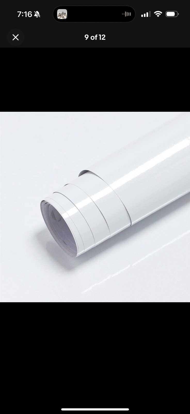 Glossy White Contact Paper - 17.7"x78.7"