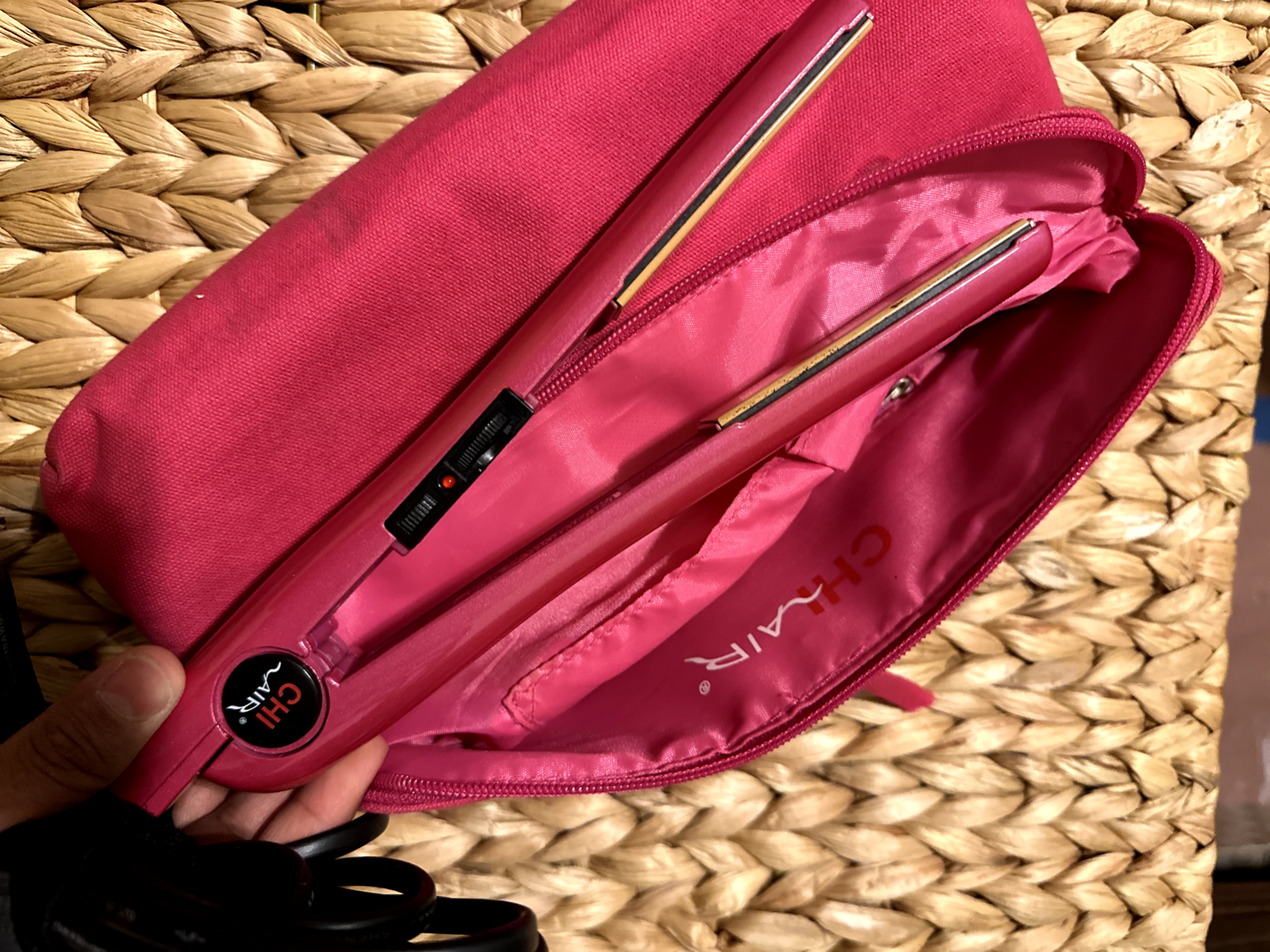 CHI Air Expert Tourmaline Ceramic Flat Iron - Pink Pouch - photo 5