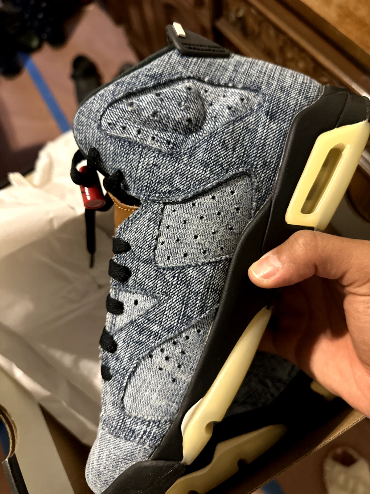 Nike Air Jordan Retro Washed Denim 2019 Size 7Y - photo 4