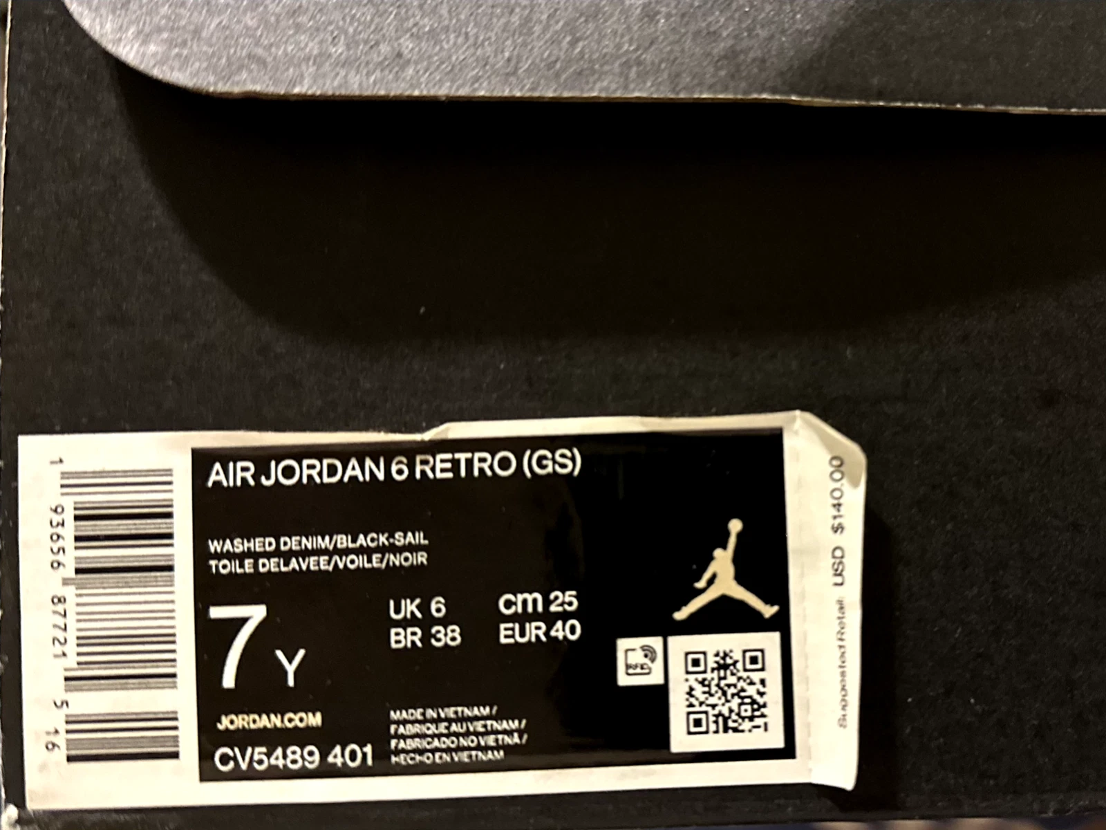 Nike Air Jordan Retro Washed Denim 2019 Size 7Y - photo 5