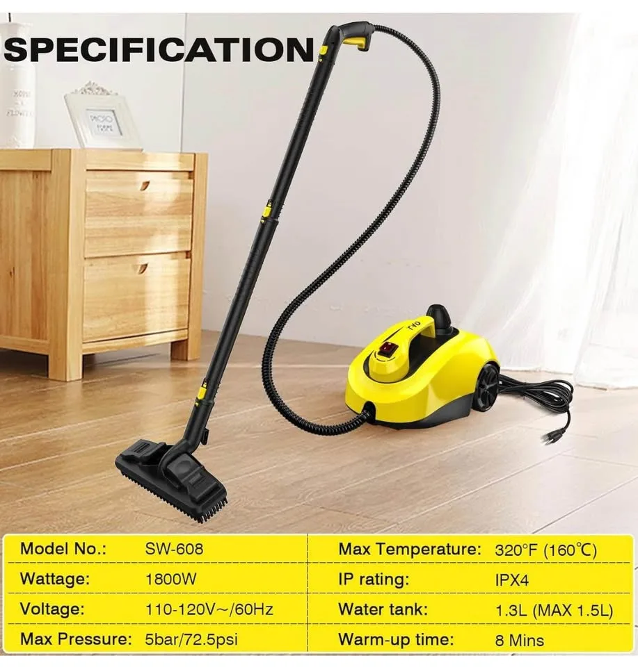New in box TVD steam cleaner with 26 accessories image indicator(7)