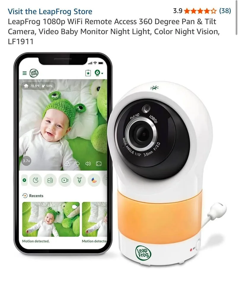 Leapfrog 1080p Pan & Tilt Baby Monitor thumbnail