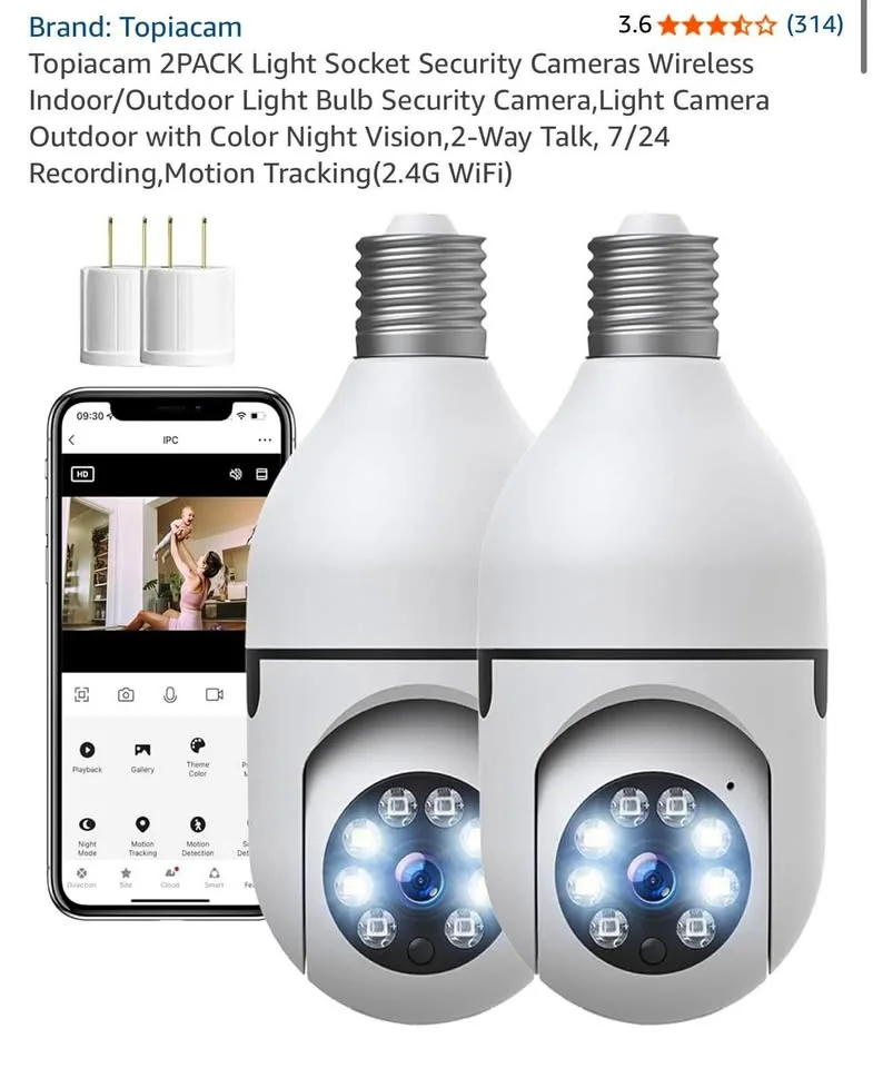 Topiacam wireless security camera- 1 count thumbnail