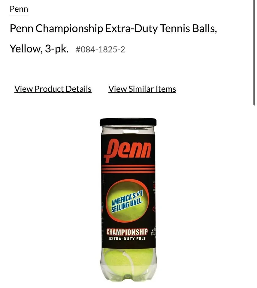 New and sealed Penn championship tennis balls 3 pack thumbnail