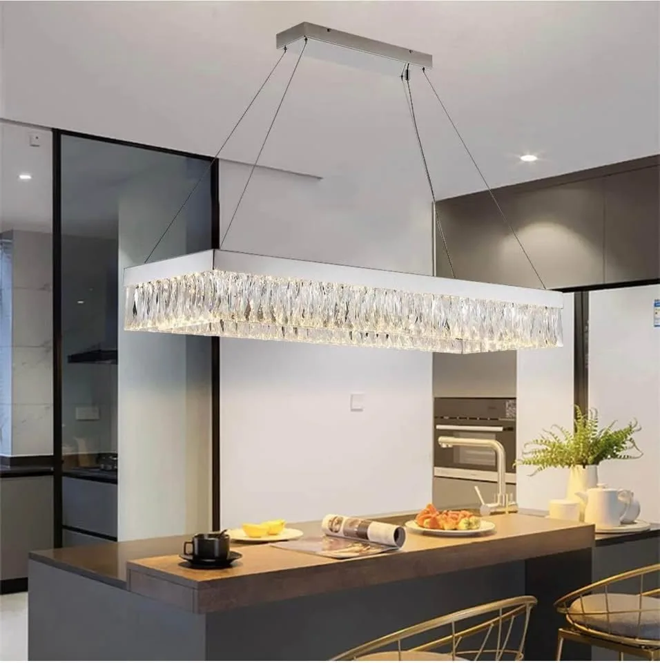 DSRJ HOME Crystal LED Chandelier 39 inch image indicator(2)