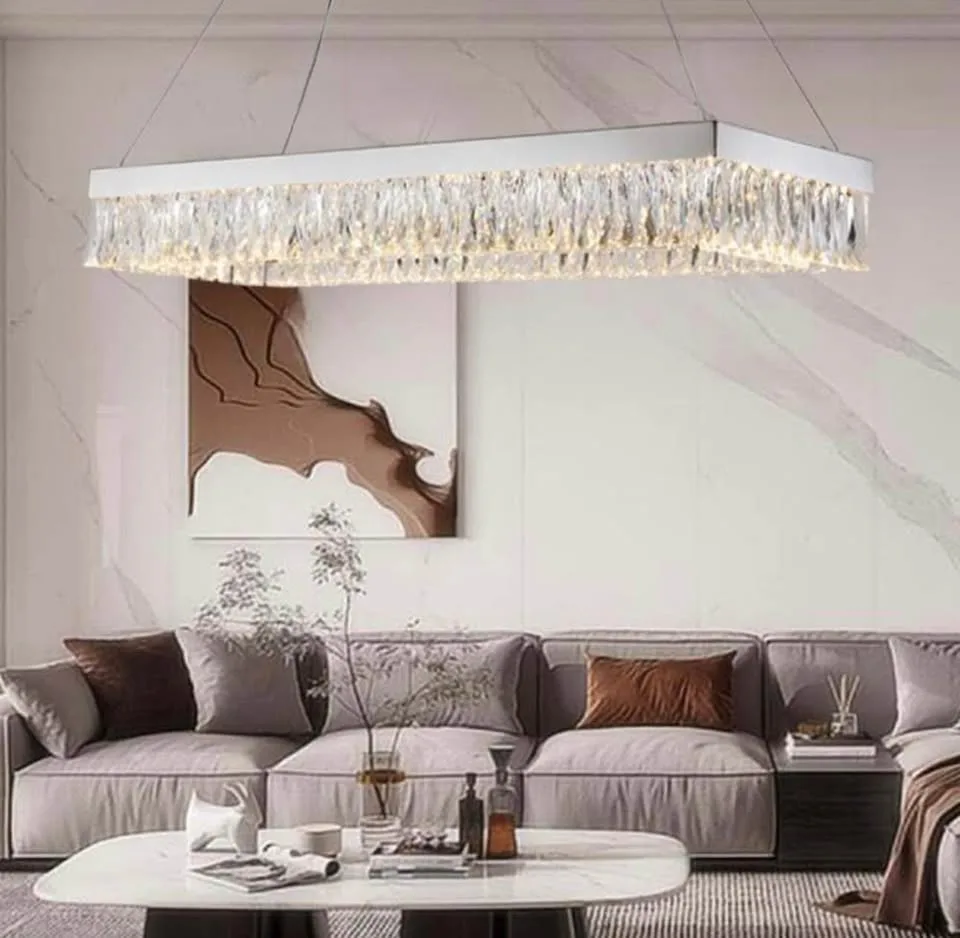 DSRJ HOME Crystal LED Chandelier 39 inch image indicator(6)