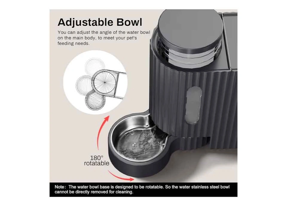 Gardner Pet 2-in-1 Auto Food & Water Dispenser - Stainless Steel - photo 4