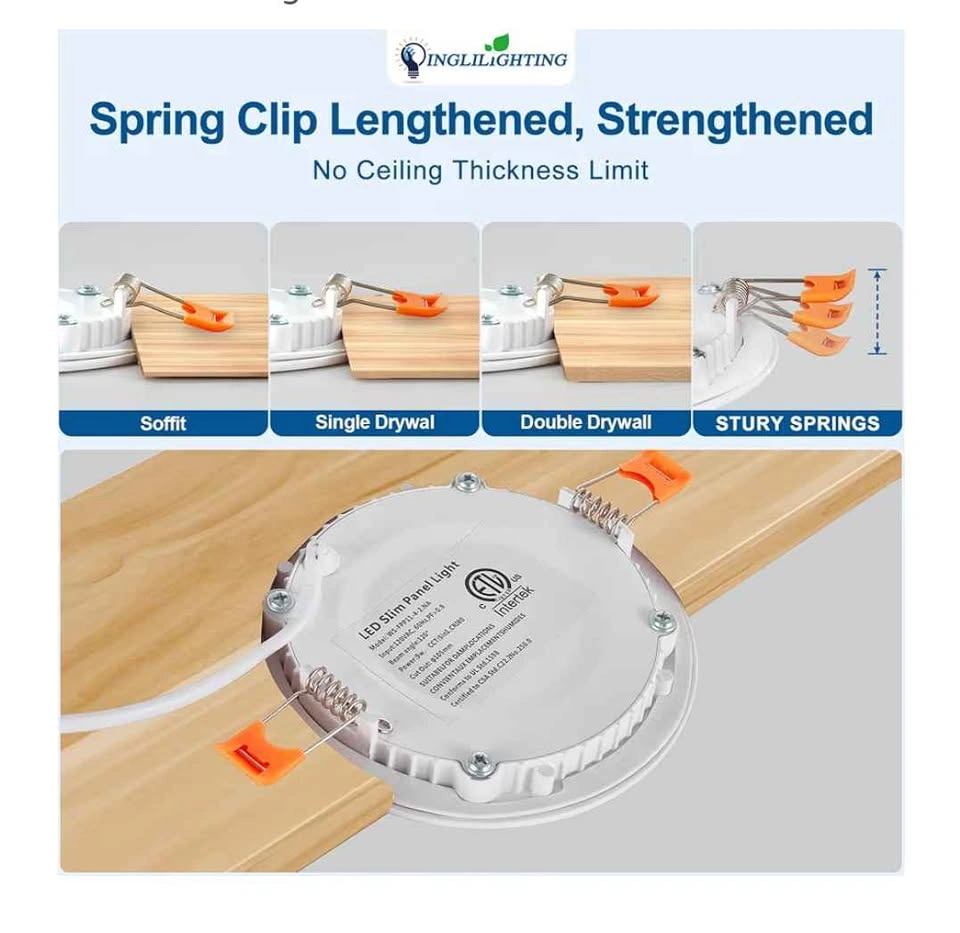 4-Pack Dinglilighting 8" LED Recessed Lights - 5CCT Selectable C - photo 4