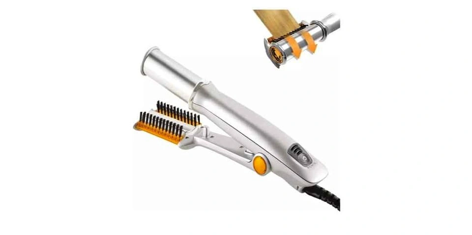 Professional Rotating Hair Iron - 2-in-1 Straightener & Curler