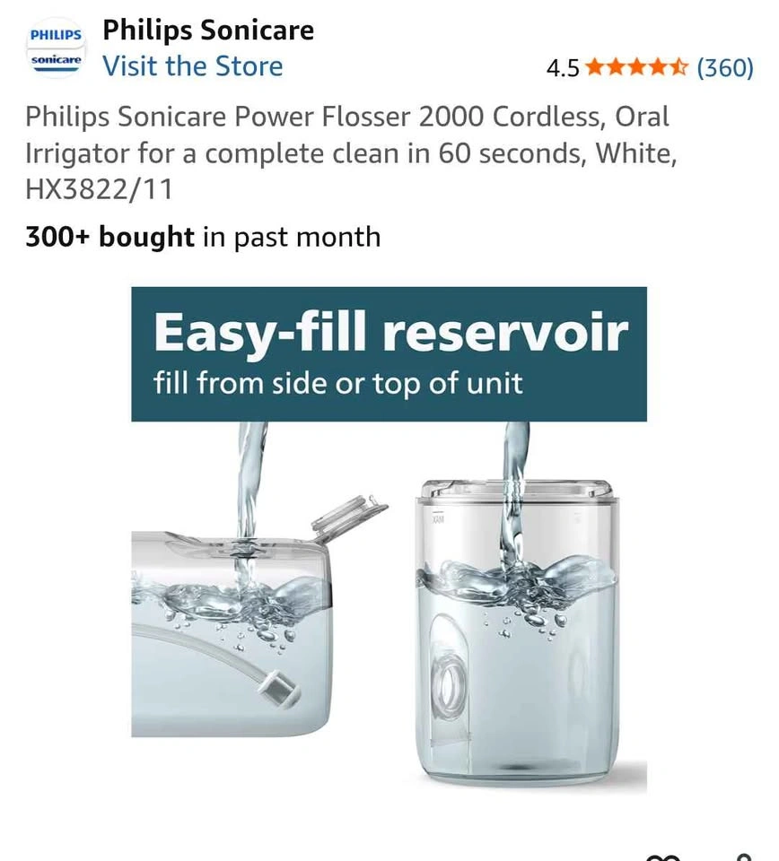 Philips Sonicare Cordless Power Flosser 2000 - White (New Open B - photo 3