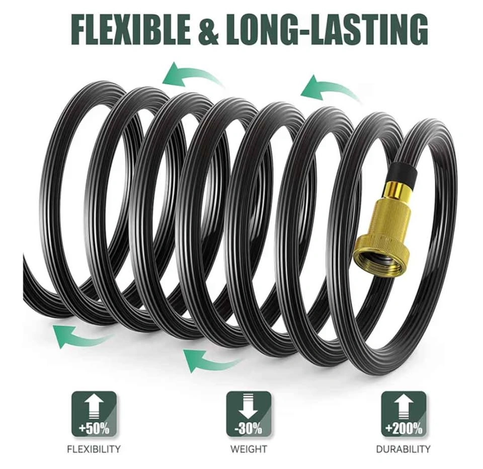 Expandable Garden Hose Kit - Nozzle & Hanger Included - photo 2