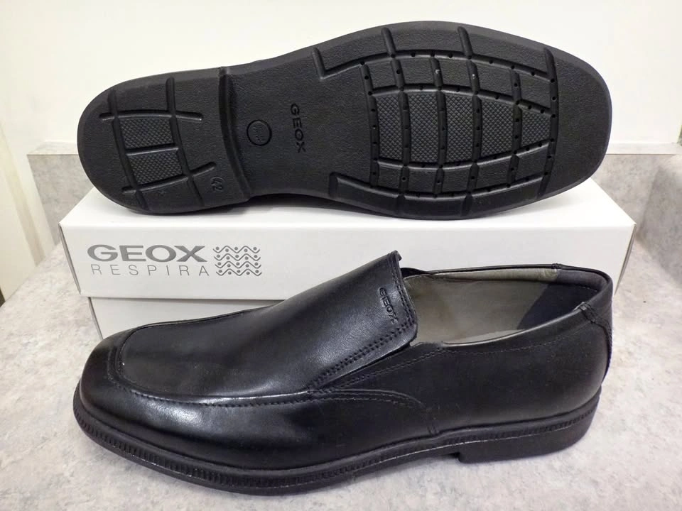 ✅🆕GEOX RESPIRA Men's Size 9 Slip On Leather Dress Shoes NEW