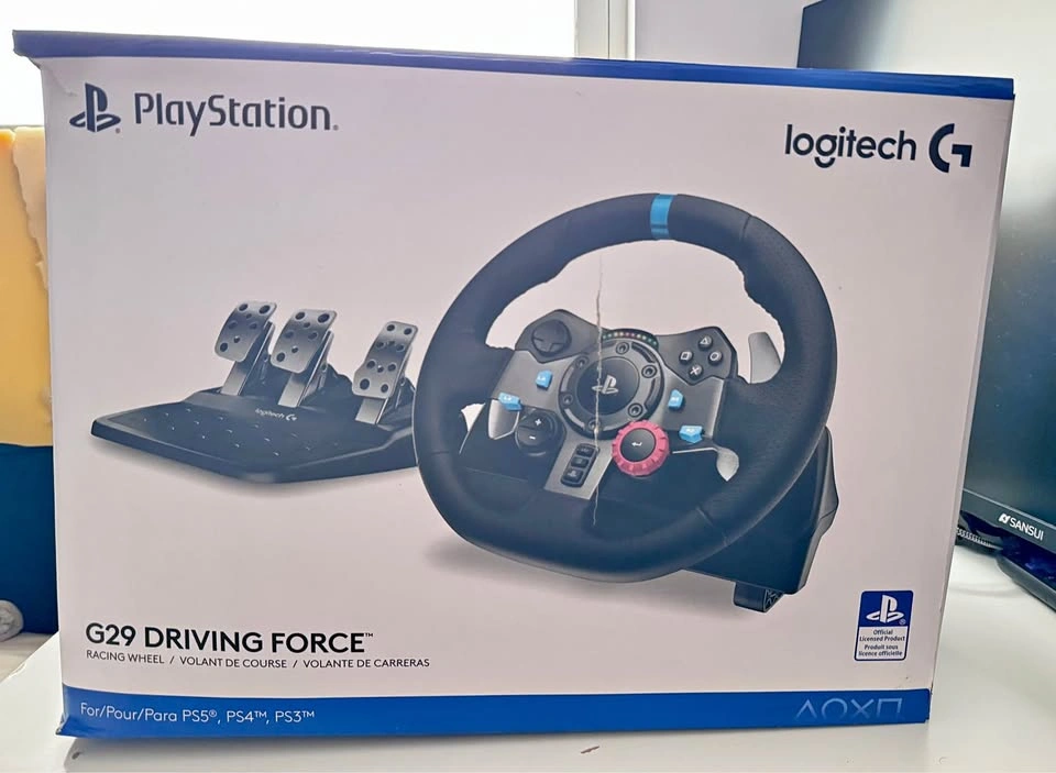 Logitech G29 Driving Force Racing Wheel + Pedals for PS5/PS4/PS3