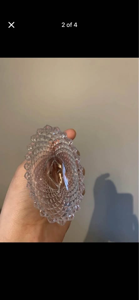 Set of 4 English Hobnail Clear (Round Base) - photo 5