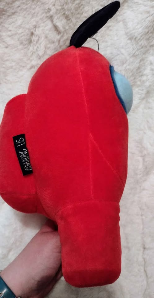 Among Us Plush Lot Red Pink Horns Flowers - photo 2