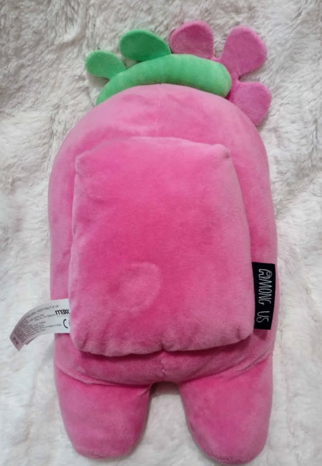 Among Us Plush Lot Red Pink Horns Flowers - photo 4