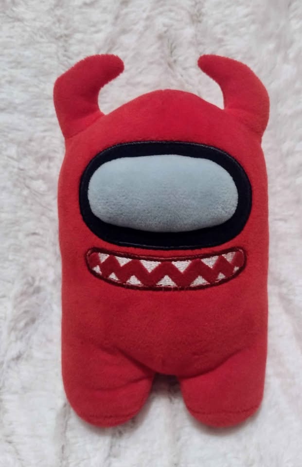 Among Us Plush Lot Red Pink Horns Flowers - photo 5