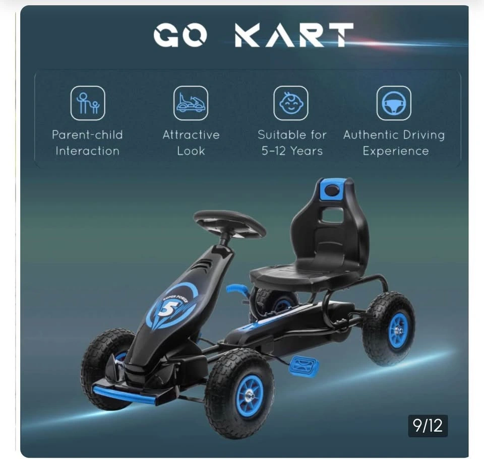 Aosom Kids Pedal Go Kart Ride On Toy - Blue - photo 2