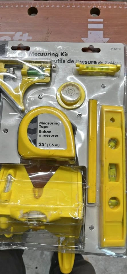 7-Piece Measuring Kit with 25' Tape Measure & Levels
