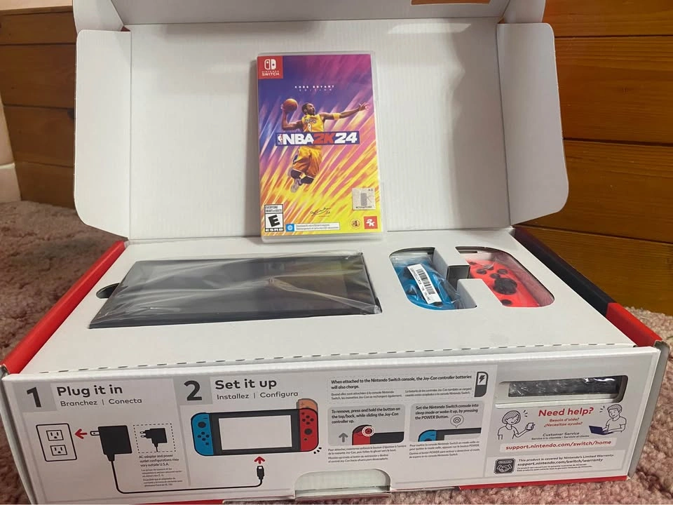 Nintendo Switch Bundle – Complete w/ Box + 3 Games - photo 2