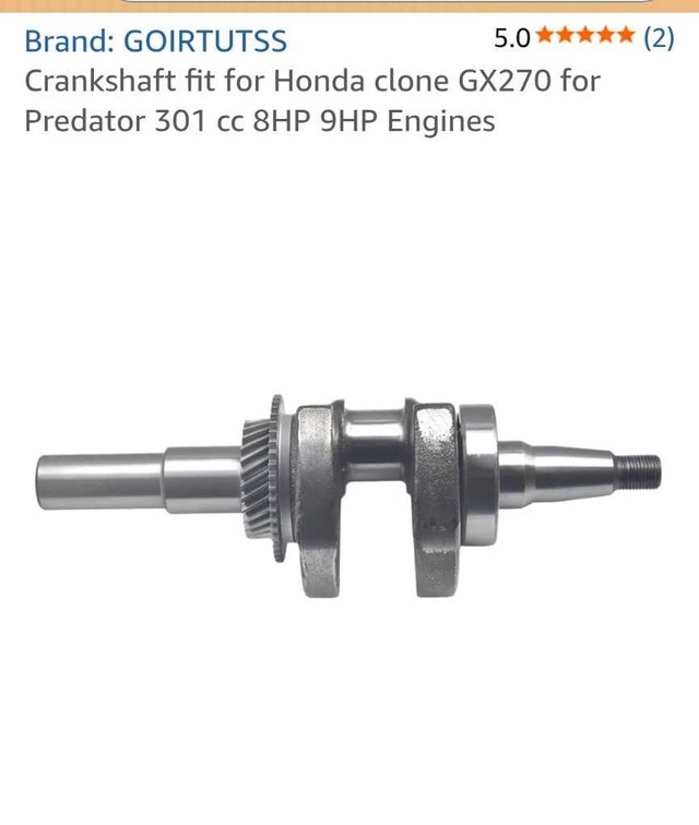 Crankshaft fit for Honda 301 cc 8HP