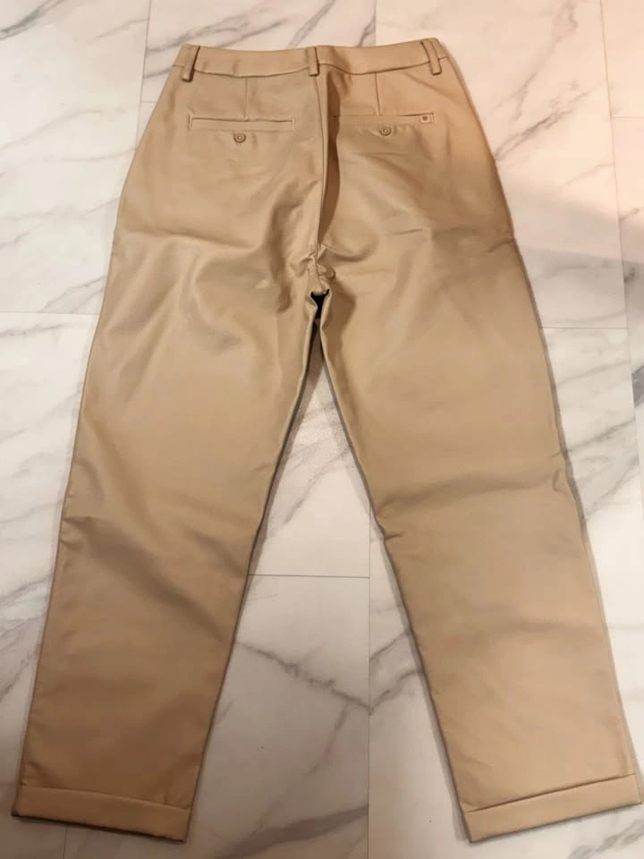NWT Brixton ABERDEEN cream Faux LEATHER TROUSER PANT, Size 26 - photo 2