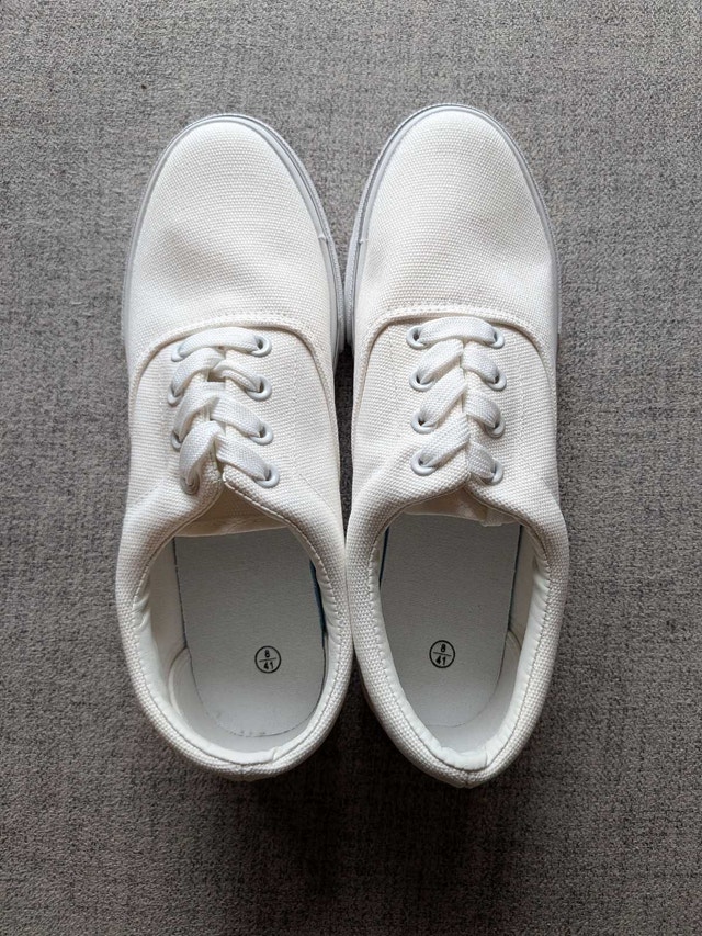 Men's white canvas shoes - photo 2
