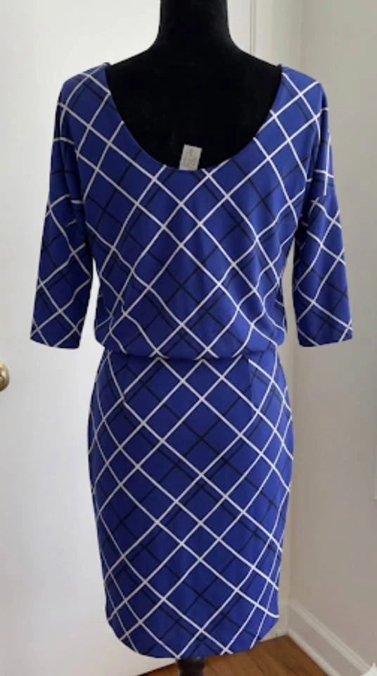 Banana Republic XS Blue Geometric Print Dress - photo 2