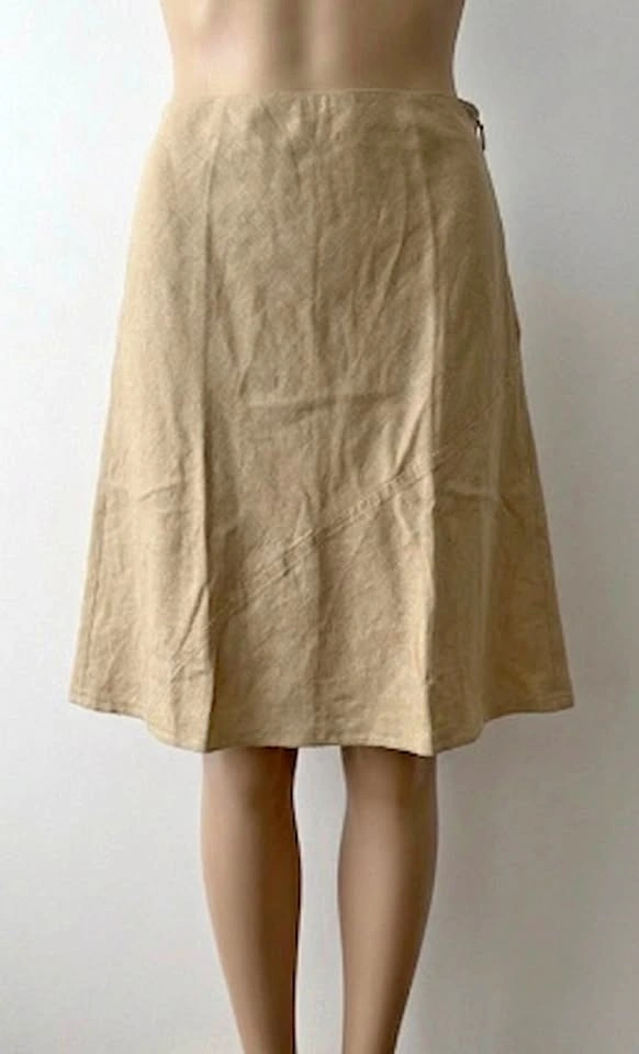 Banana Republic Tan A-Line Linen Skirt XS
