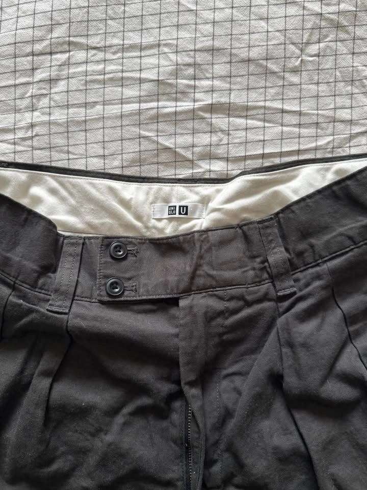Pleated Cotton/Linen Blend Uniqlo Long Shorts - photo 3