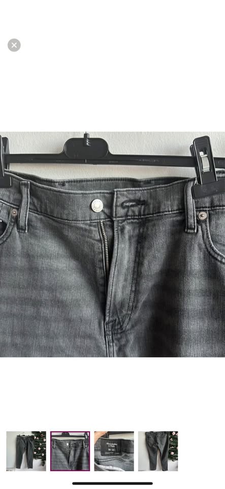 Abercrombie & Fitch - athletic skinny stretch gray jeans - photo 2