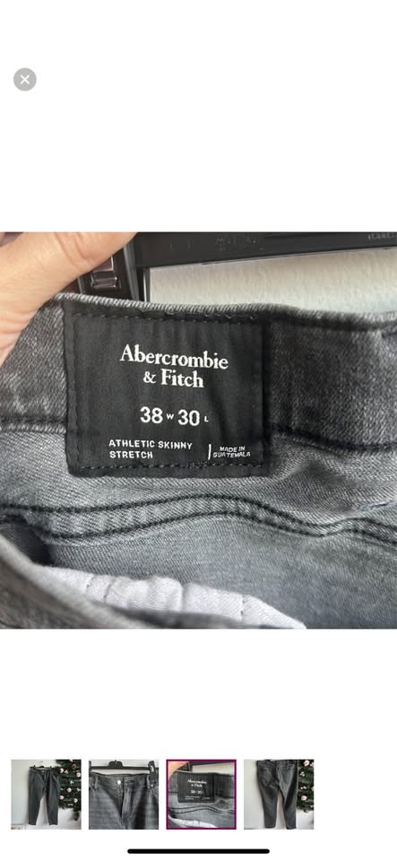 Abercrombie & Fitch - athletic skinny stretch gray jeans - photo 3
