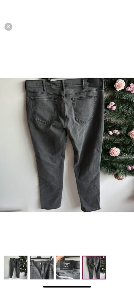 Abercrombie & Fitch - athletic skinny stretch gray jeans - photo 4
