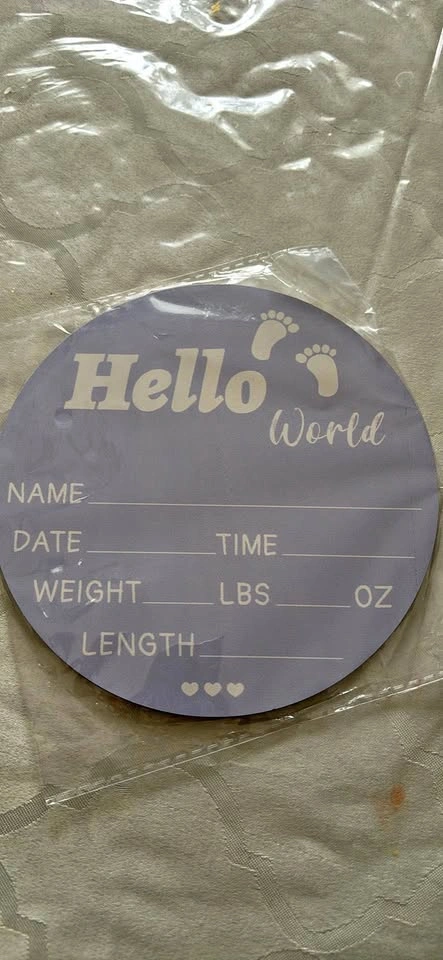 Hello World Baby Birth Announcement Sign