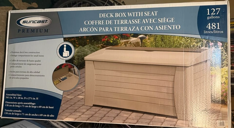 Suncast Premium Deck Box with Seat - photo 5