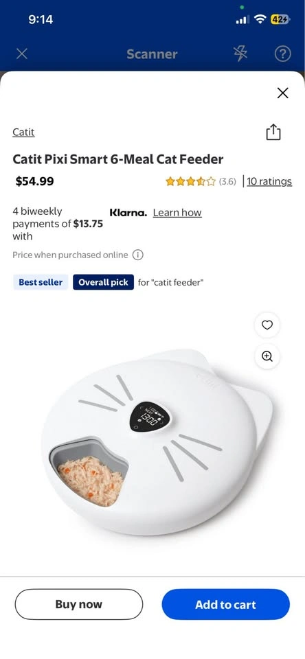 Catit Pixi Smart 6-Meal Cat Feeder - Brand New Sealed - photo 5